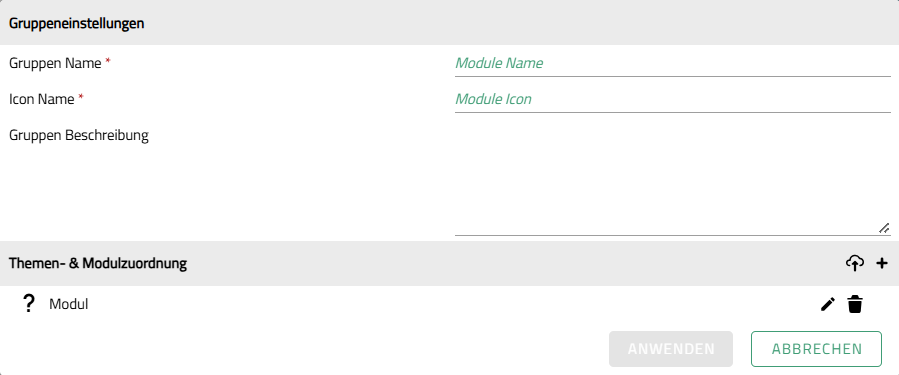 image moduleselectorConfig group