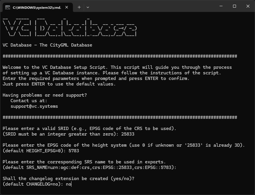 image createDBScript