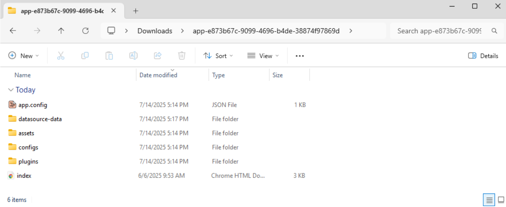 export folder
